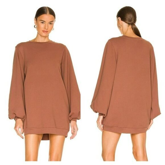 REVOLVE Dresses & Skirts - Lovers and Friends Jessa Sweatshirt Dress - Brown